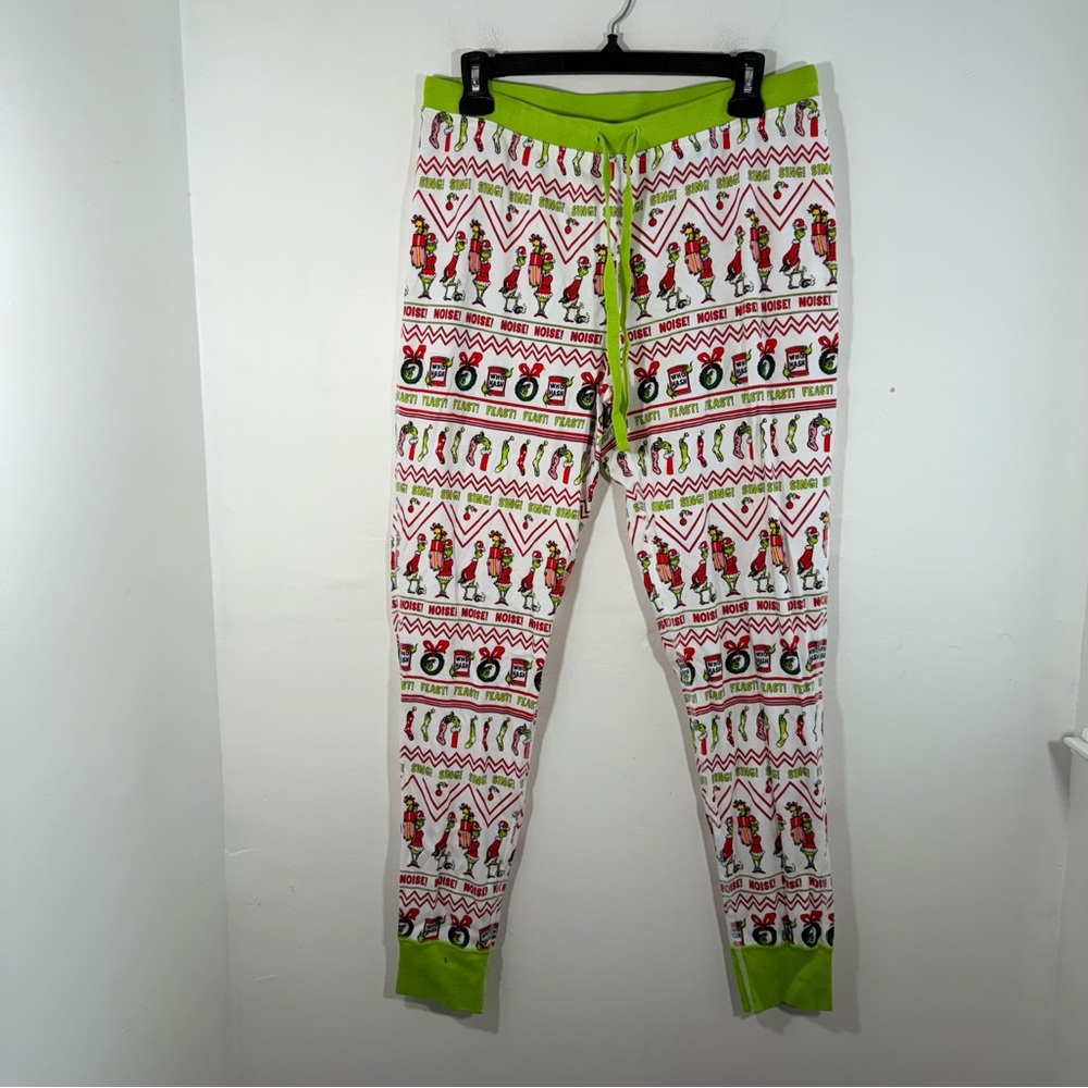 Hanna Andersson The Grinch Fair Isle Christmas Holiday Pajama Pants Unisex Large